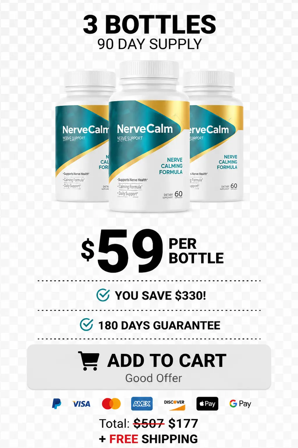 NerveCalm three bottles order